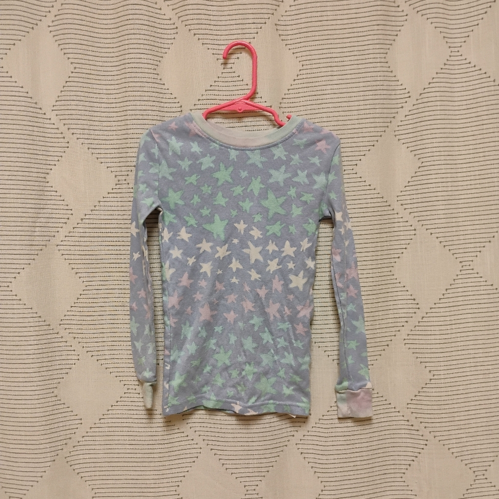 Kids Star Pattern Long Sleeve Shirt - Multicolor Girls Size 7